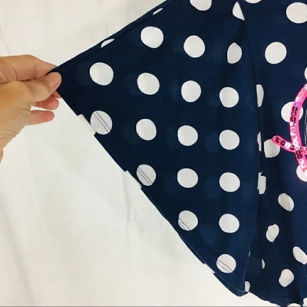 Justice Peace girls size 12 blue polka dot winged - Picture 5 of 6
